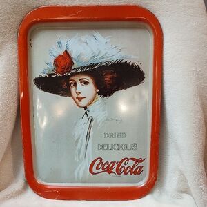 Coca Cola Vintage Tray with Red and White Accents